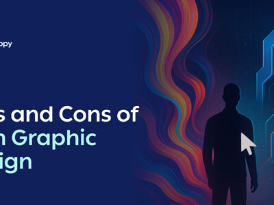 featured image for an article about the pros and cons of ai in graphic design