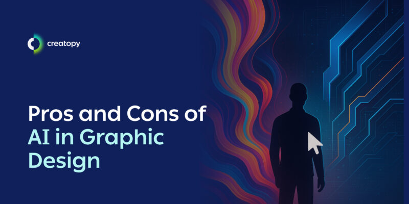 featured image for an article about the pros and cons of ai in graphic design